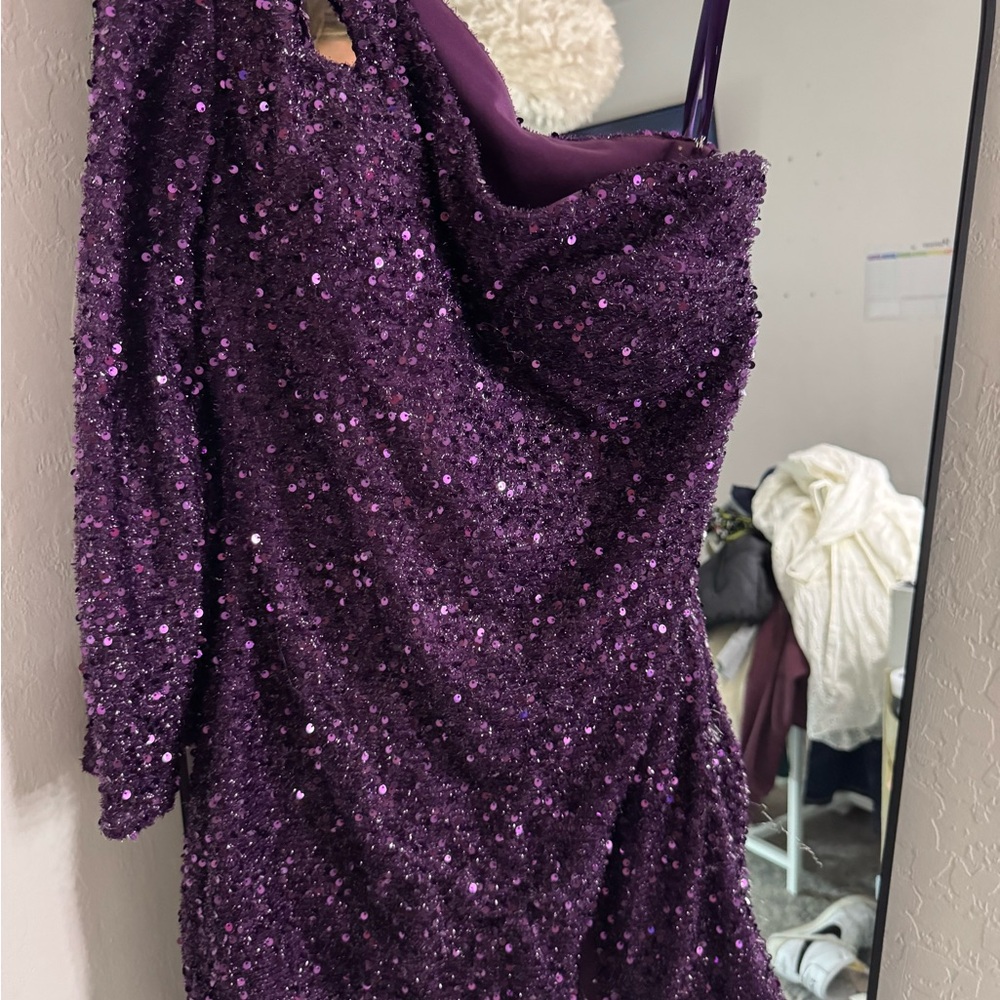 Purple Sequin Dress